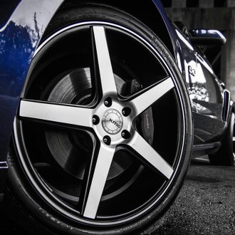 KMC® - District Satin Black Machined Face Ford Mustang