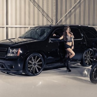 KMC® - Nerve Gloss Black Machined Face Chevy Suburban