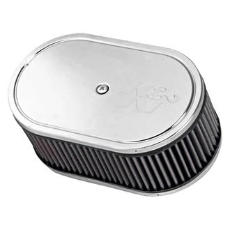 K&N® - Custom Racing Oval Red Air Cleaner Assembly for Weber Carburetor (2.188" ID)