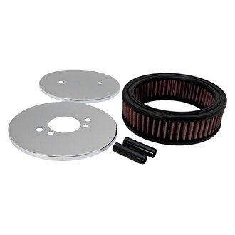 K&N® - Custom Racing Round Red Air Cleaner Assembly (1.75" ID)