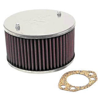 K&N® - Custom Racing Oval Red Air Cleaner Assembly for 2BBL and 4BBL Carburetors (1.625" ID)