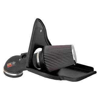 K&N® - 57 Series FIPK Generation II High-Density Polyethylene Black Cold Air Intake System with Red Filter and Intake Pipe and Heat Shield