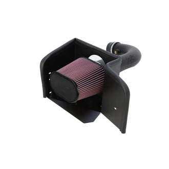 K&N® - 57 Series FIPK Generation II High-Density Polyethylene Black Cold Air Intake System with Red Filter and Intake Pipe and Heat Shield