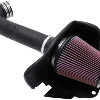 K&N® - 57 Series FIPK Generation II High-Density Polyethylene Black Cold Air Intake System with Red Filter and Intake Pipe