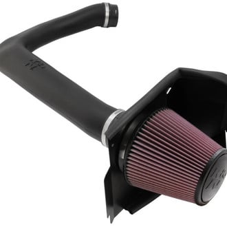 K&N® - 57 Series FIPK Generation II High-Density Polyethylene Black Cold Air Intake System with Red Filter and Intake Pipe and Heat Shield