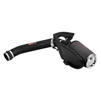 K&N® - 57 Series FIPK Generation II High-Density Polyethylene Black Cold Air Intake System with Red Filter and Intake Pipe