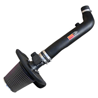 K&N® - 57 Series FIPK Generation II High-Density Polyethylene Black Cold Air Intake System with Red Filter and Intake Pipe