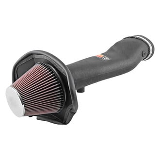 K&N® - 57 Series FIPK Generation II High-Density Polyethylene Black Cold Air Intake System with Red Filter and Intake Pipe and Heat Shield