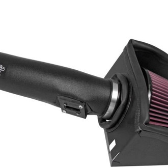 K&N® - 57 Series FIPK Generation II High-Density Polyethylene Black Cold Air Intake System with Red Filter and Intake Pipe and Heat Shield