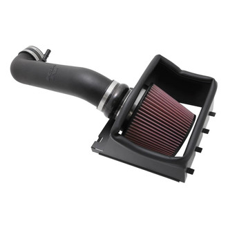 K&N® - 57 Series FIPK Generation II High-Density Polyethylene Black Cold Air Intake System with Red Filter and Intake Pipe and Heat Shield