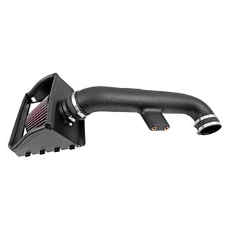 K&N® - 57 Series FIPK Generation II High-Density Polyethylene Black Cold Air Intake System with Red Filter and Intake Pipe and Heat Shield