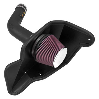 K&N® - 57 Series FIPK Generation II High-Density Polyethylene Black Cold Air Intake System with Red Filter