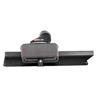 K&N® - 57 Series FIPK Generation II High-Density Polyethylene Black Cold Air Intake System with Red Filter and Intake Pipe