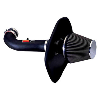 K&N® - 57 Series FIPK Generation II High-Density Polyethylene Black Cold Air Intake System with Red Filter and Intake Pipe and Heat Shield