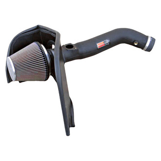 K&N® - 57 Series FIPK Generation II High-Density Polyethylene Black Cold Air Intake System with Red Filter and Intake Pipe and Heat Shield