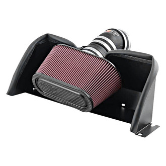 K&N® - 57 Series FIPK Generation II High-Density Polyethylene Black Cold Air Intake System with Red Filter and Intake Pipe and Heat Shield
