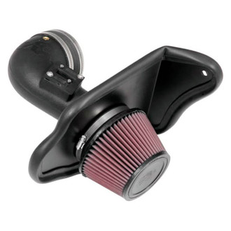 K&N® - 57 Series FIPK Generation II High-Density Polyethylene Black Cold Air Intake System with Red Filter
