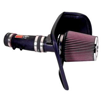 K&N® - 57 Series FIPK Generation II High-Density Polyethylene Black Cold Air Intake System with Red Filter and Intake Pipe and Heat Shield