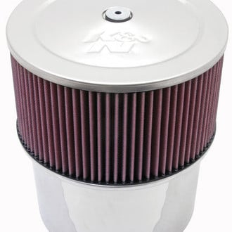 K&N® - Round Red Velocity Stack Custom Air Cleaner Assembly (7.313" ID)