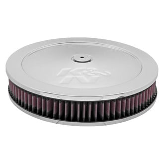 K&N® - Custom Round Red Air Cleaner Assembly (5.125" ID)
