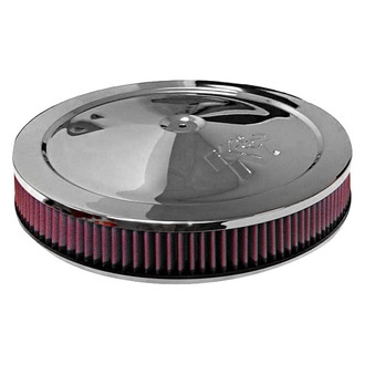 K&N® - Custom Round Red Air Cleaner Assembly (5.125" ID)