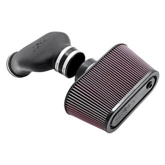 K&N® - 63 Series AirCharger® High-Density Polyethylene Black Cold Air Intake System with Red Filter