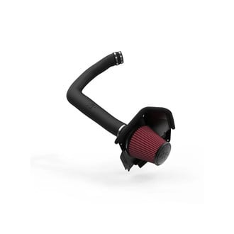 K&N® - 63 Series AirCharger® High-Density Polyethylene Black Cold Air Intake System with Red Filter