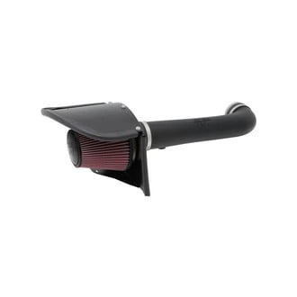 K&N® - 63 Series AirCharger® High-Density Polyethylene Black Cold Air Intake System with Red Filter