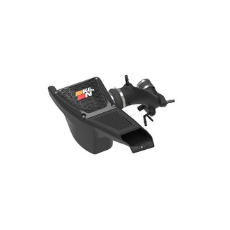 K&N® - 63 Series AirCharger® High-Density Polyethylene Black Cold Air Intake System with Red Filter