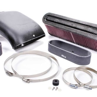 K&N® - 63 Series AirCharger® High-Density Polyethylene Black Cold Air Intake System with Red Filter
