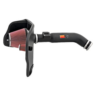 K&N® - 63 Series AirCharger® High-Density Polyethylene Black Cold Air Intake System with Red Filter