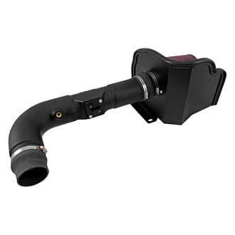 K&N® - 63 Series AirCharger® High-Density Polyethylene Black Cold Air Intake System with Red Filter