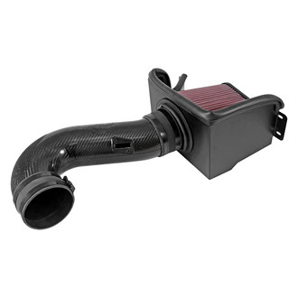 K&N® - 63 Series AirCharger® Carbon Fiber Black Cold Air Intake System with Red Filter