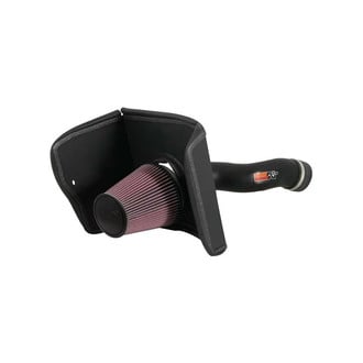 K&N® - 63 Series AirCharger® High-Density Polyethylene Black Cold Air Intake System with Red Filter
