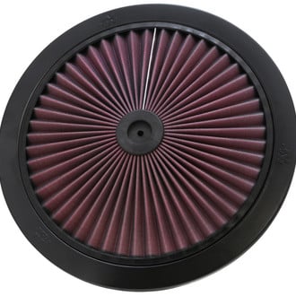 K&N® - XStream® Round Lid Red Black Powder Coated Air Flow Top