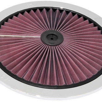 K&N® - XStream® Round Lid Red Chrome Air Flow Top