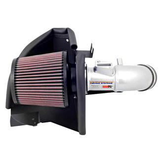 K&N® - 69 Series Typhoon® Aluminum Silver Cold Air Intake System with Red Filter