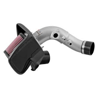 K&N® - 69 Series Typhoon® Aluminum Silver Cold Air Intake System with Red Filter