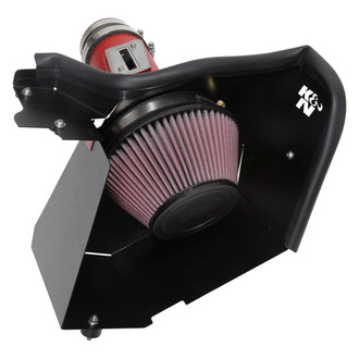 K&N® - 69 Series Typhoon Aluminum Red Cold Air Intake System with Red Filter