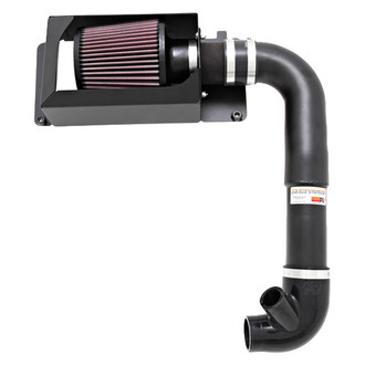 K&N® - 69 Series Typhoon® Aluminum Black Cold Air Intake System with Red Filter