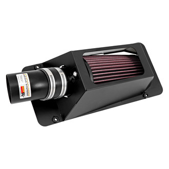 K&N® - 69 Series Typhoon® Aluminum Black Cold Air Intake System with Red Filter