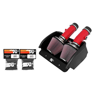 K&N® - 69 Series Typhoon® Aluminum Red Cold Air Intake System with Red Filter