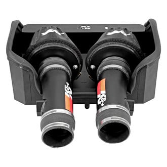 K&N® - 69 Series Typhoon® Aluminum Textured Black Cold Air Intake System with Red Filter