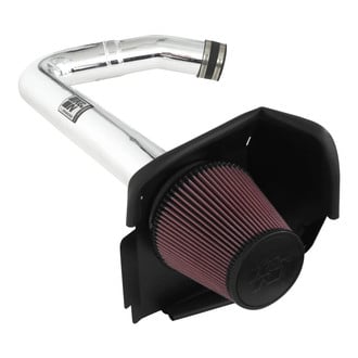 K&N® - 69 Series Typhoon® Aluminum Polished Cold Air Intake System with Red Filter