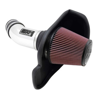 K&N® - 69 Series Typhoon® Aluminum Polished Cold Air Intake System with Red Filter