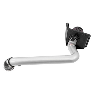 K&N® - 69 Series Typhoon® Aluminum Silver Cold Air Intake System with Red Filter