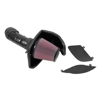 K&N® - 69 Series Typhoon® Aluminum Black Cold Air Intake System with Red Filter