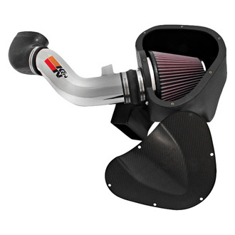 K&N® - 69 Series Typhoon® Aluminum Polished Cold Air Intake System with Red Filter