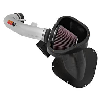 K&N® - 69 Series Typhoon® Aluminum Polished Cold Air Intake System with Red Filter