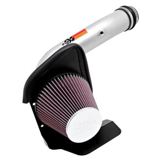 K&N® - 69 Series Typhoon® Aluminum Silver Cold Air Intake System with Red Filter